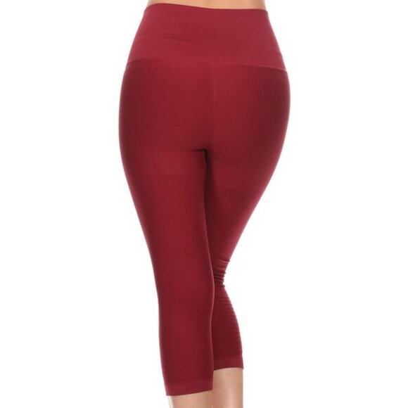 Workout Women Capri Legings High Compression Pants - Picture 7 of 8